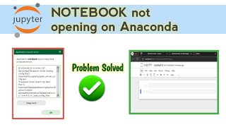 Download the video "JUPYTER Notebook launch error SOLVED on Anaconda | Notebook not working on Anaconda 2024"