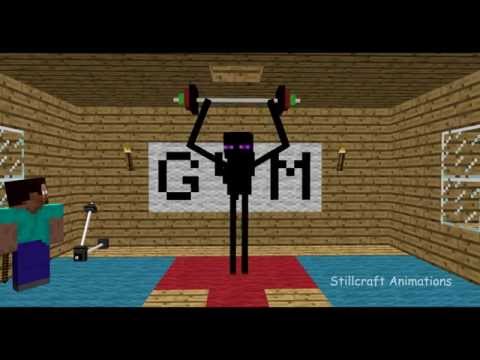 Monster School  Bodybuilding   Minecraft Animation
