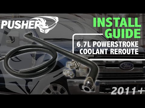 Pusher Install - 6.7L Ford Coolant Reroute System