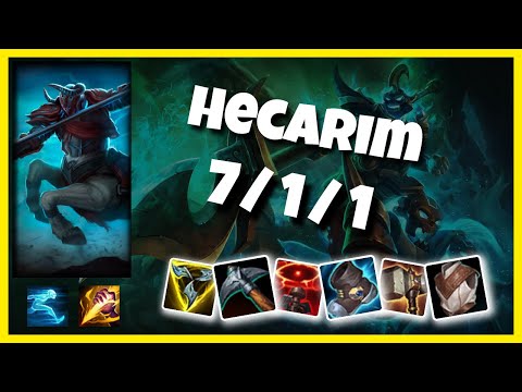 Hecarim vs Lillia EU Challenger JUNGLE (7/1/1) Gameplay Replay - Patch 10.23