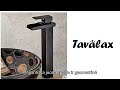 Aukštas praustuvo juodas čiaupas/vandens maišytuvas Tavalax