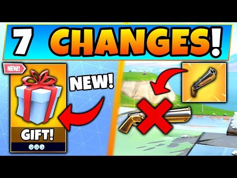 Fortnite Update: GIFTING IS HERE + DOUBLE BARREL Change! - 7 Secret CHANGES in Battle Royale!