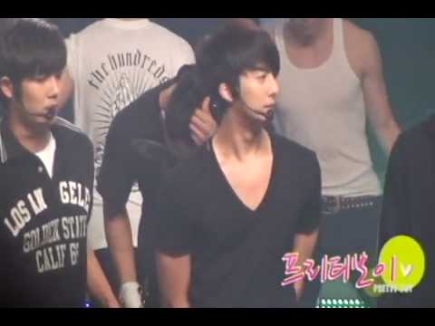 [Fancam 11] SS501 Hyung Jun Focus - Microphone Test  @ Music Bank [10.06.04]