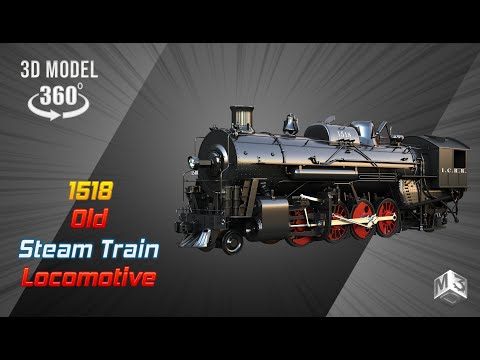 1518 Locomotive Steam Train | Markos3d | 360 Degree Turn Around