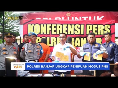 POLRES BANJAR UNGKAP PENIPUAN MODUS MENGAKU PNS KEMENHAN