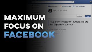 Remove your facebook news feed for MAXIMUM focus
