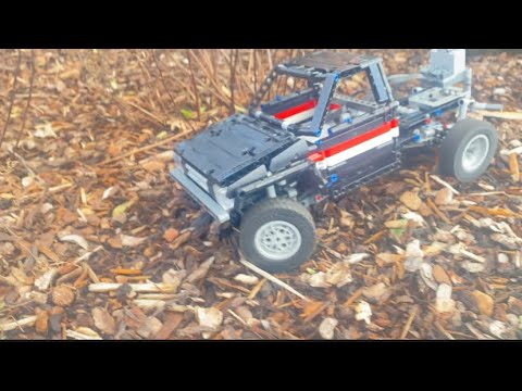 Тест нового шасси на Toyota hilux / Lego technic