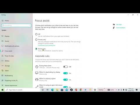 HOW TO ENABLE SILENCE DISTRACTING BY FOUCS ASASIT ON LAPTOP IN  WINDOWS 10 || PC & WINDOWS