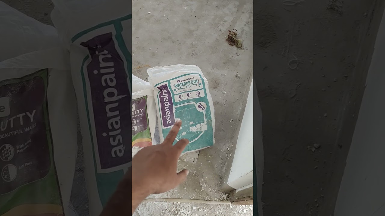Asian paints waterproof wall putty vs  asian normal wall putty #homes #construction