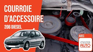 Youtube thumbnail of video "Changer la Courroie d'Accessoire Peugeot 206 1.4 HDI 🚗"