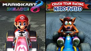 Crash Team Racing: Nitro Fueled vs Mario Kart 8  D