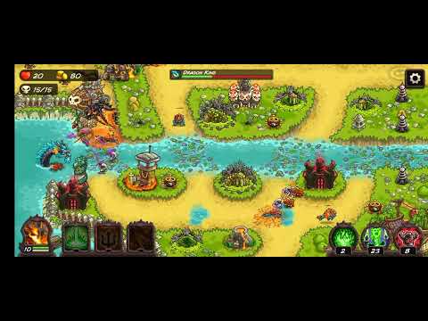 The Dragon King (9600 HP) in Veteran mode - Kingdom rush vengeance