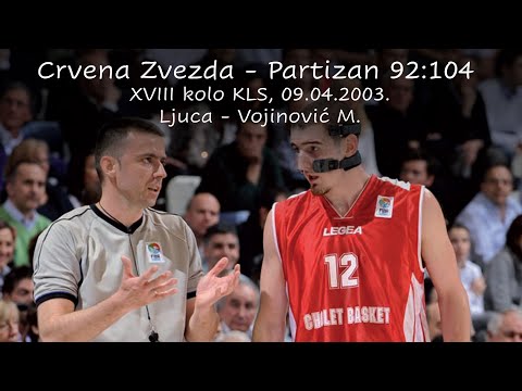 Crvena Zvezda - Partizan 92:104, XVIII kolo KLS, 09.04.2003.