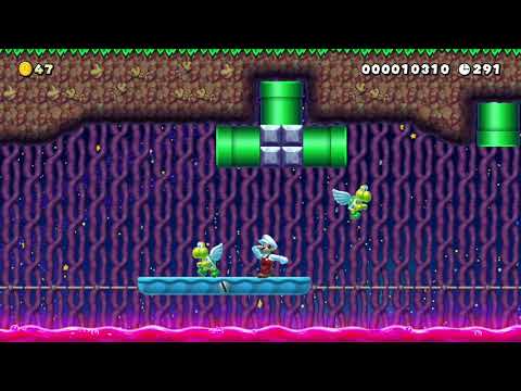 Super Mario Maker 2 - W5-4:Poison Lift Peril by GameBoy43 - No Commentary