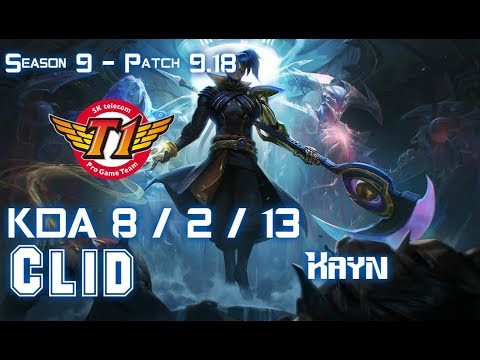 SKT T1 Clid KAYN vs KARTHUS Jungle - Patch 9.18 KR Ranked