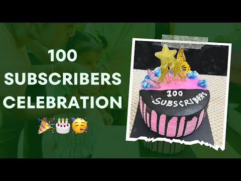 Celebration of 100 Subscribers… Thanks to all…🙏🏻 #trending #cake #celebration #subscribers #100