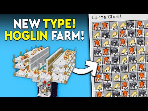 Minecraft New Hoglin Farm Tutorial - BEST! - 220,000+ P/HR!