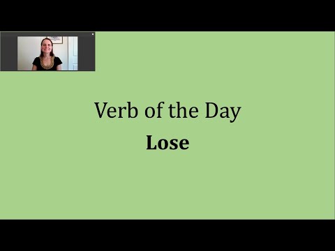 Verb of the Day - Lose