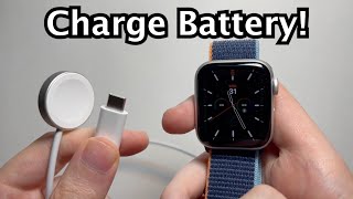 Apple Watch How to Charge & Check Battery % (Series 7)