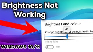 BRIGHTNESS Control Not Working Windows 10 & 11 (2024 Fix - Updated Method)