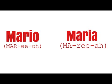 How to pronounce “MARIO” correctly