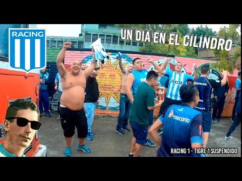 "Día de cancha: viaje, previa y goles. Racing 1 - Tigre 1 Suspendido" Barra: La Guardia Imperial • Club: Racing Club • País: Argentina