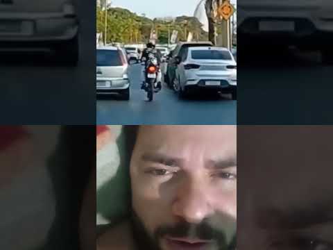 Foi quebrar o retrovisor do cara e se deu muito mal