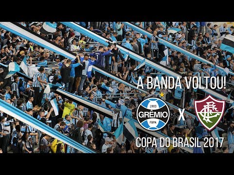 "A estréia do time e da torcida na Copa do Brasil 2017" Barra: Geral do Grêmio • Club: Grêmio