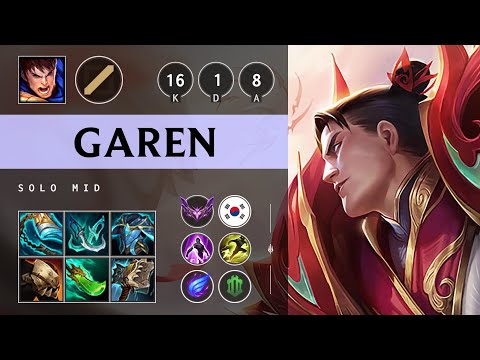 Garen Mid vs Orianna - KR Master Patch 25.14