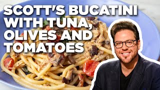 Scott Contant's Bucatini with Tuna, Olives, and Tomatoes | Food Network