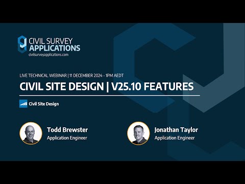 Webinar | Civil Site Design V25.10