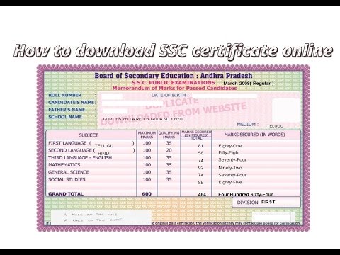 How to download the SSC certificate online
