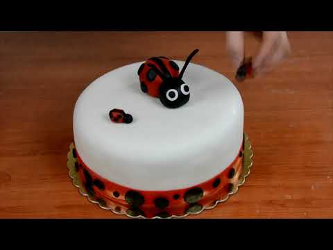 La multi ani EMA︱Tort Buburuza Fondant︱Pasta din zahar︱Torturi︱Tort Martipan︱Tutorial Torturi