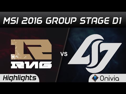 RNG vs CLG Highlights MSI 2016 D1 Royal Never Give Up vs Counter Logic Gaming