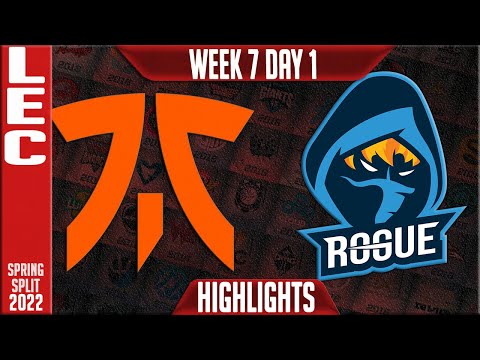 FNC vs RGE Highlights | LEC Spring 2022 W7D1 | Fnatic vs Rogue