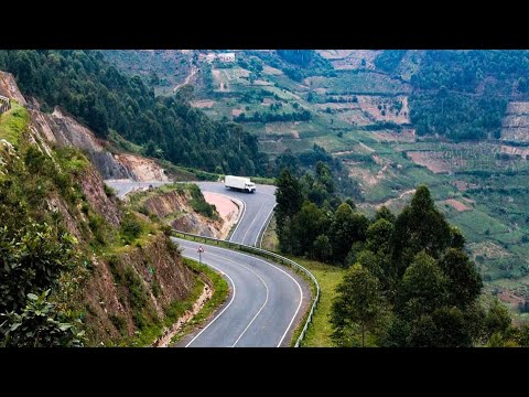 The sharp Kanaba Corner on the Kabale-Kisoro Road.
