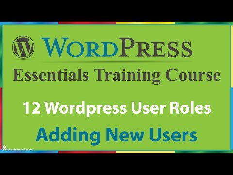 12 Adding New Users to WordPress