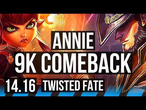ANNIE vs TWISTED FATE (MID) | 9k comeback | EUW Master | 14.16
