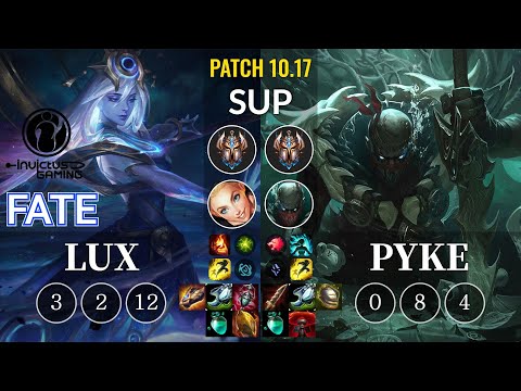 IG Fate Lux vs Pyke Sup - KR Patch 10.17