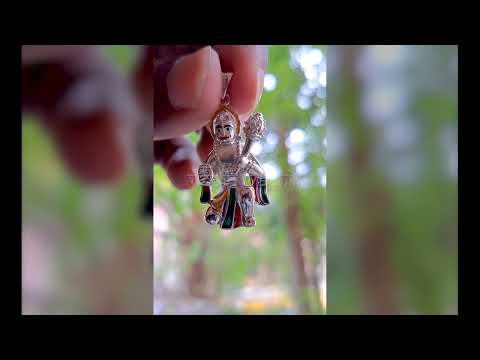 Anjana Putra Lord Hanuman Locket/Pendant in Pure Silver video
