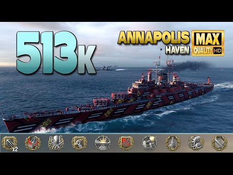 Cruiser Annapolis with +500k damage in a outstanding game - World of Warships