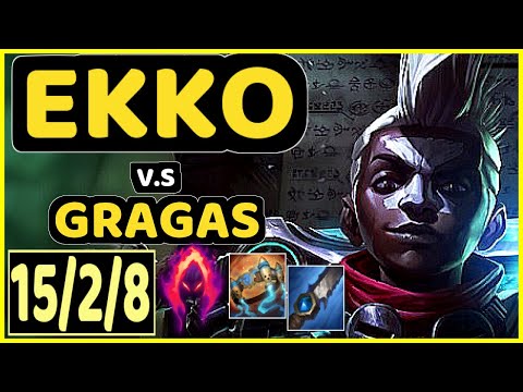 CARIOK (EKKO) vs GRAGAS - 15/2/8 KDA JUNGLE CHALLENGER GAMEPLAY - BR