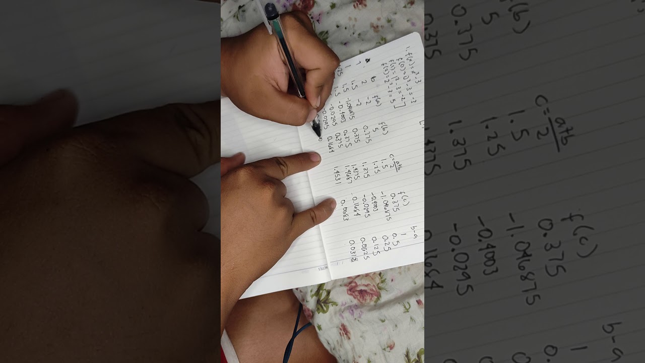 SOLVING NUMBER1 USING BISECTION METHOD AND FALSE POSITION METHOD