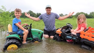 Download lagu Saving our tractor from the deep water and mud Tra... mp3
