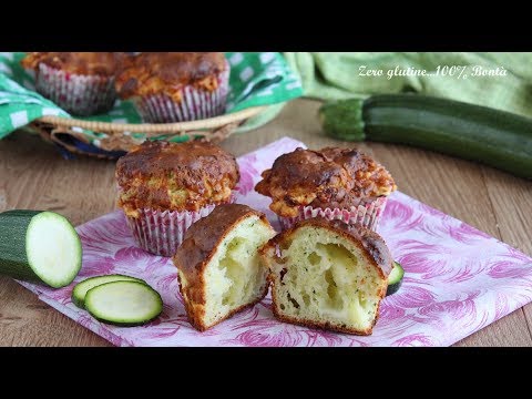 Muffin salati alle zucchine- Ricetta senza glutine facile e veloce