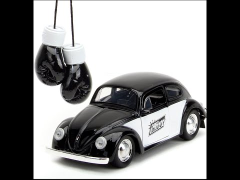Punch Buggy 1959 Volkswagen Beetle Black 1:32 Scale Die-Cast Metal Vehicle with Boxing Gloves