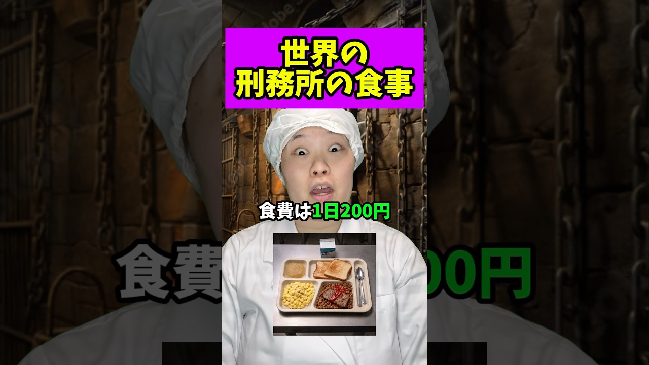 世界の刑務所の食事を比べたら、住む国で天国と地獄だった😱#刑務所 #食事 #世界