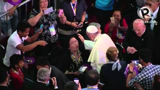 Pope Francis blesses the sick, the disabled and the elderly