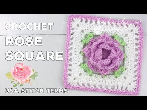 Crochet Rose Square 🌹 | Unicorn Dreams Blanket CAL
