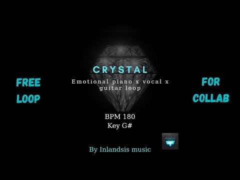 [FREE LOOP] Emotional piano x vocal x guitar loop "Crystal" BPM 180 key G#